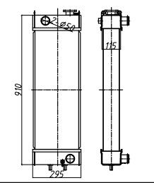 El tanque de agua de Radiator 22B-03-12110 del excavador de PC138 PC138US-2