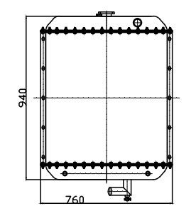 Excavador Radiator de PC270-7 PC220LL-7 PC290-7 206-03-72110 206-03-72111
