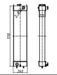 Calibre de Radiator 203-03-12221 50m m del excavador de PC120-8 PC130-8