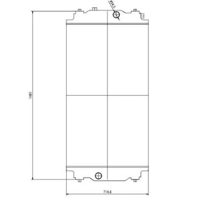 Radiador de agua para motores diesel de aluminio C18 CATER 250-4452 2504452