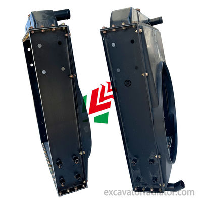 Radiador de maquinaria de ingeniería para Weichai K4105 elevada derecha izquierda curva DF38 maquinaria pesada refrigerador accesorios