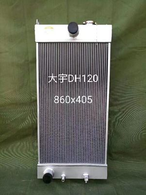 Conjunto de radiador de excavadora Doosan DH120 | Pieza de refrigeración de repuesto | Núcleo de aluminio engrosado de 4 filas